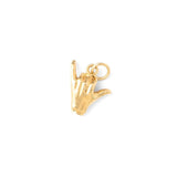 Shaka Hand 14k Gold Charm