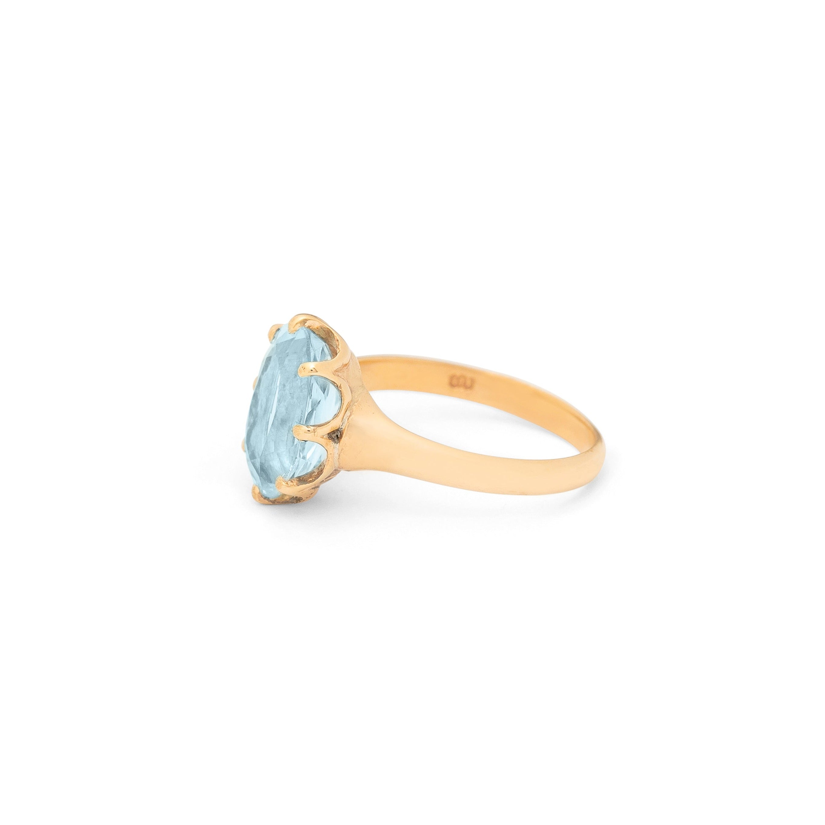 Aquamarine and 10k Gold Ring