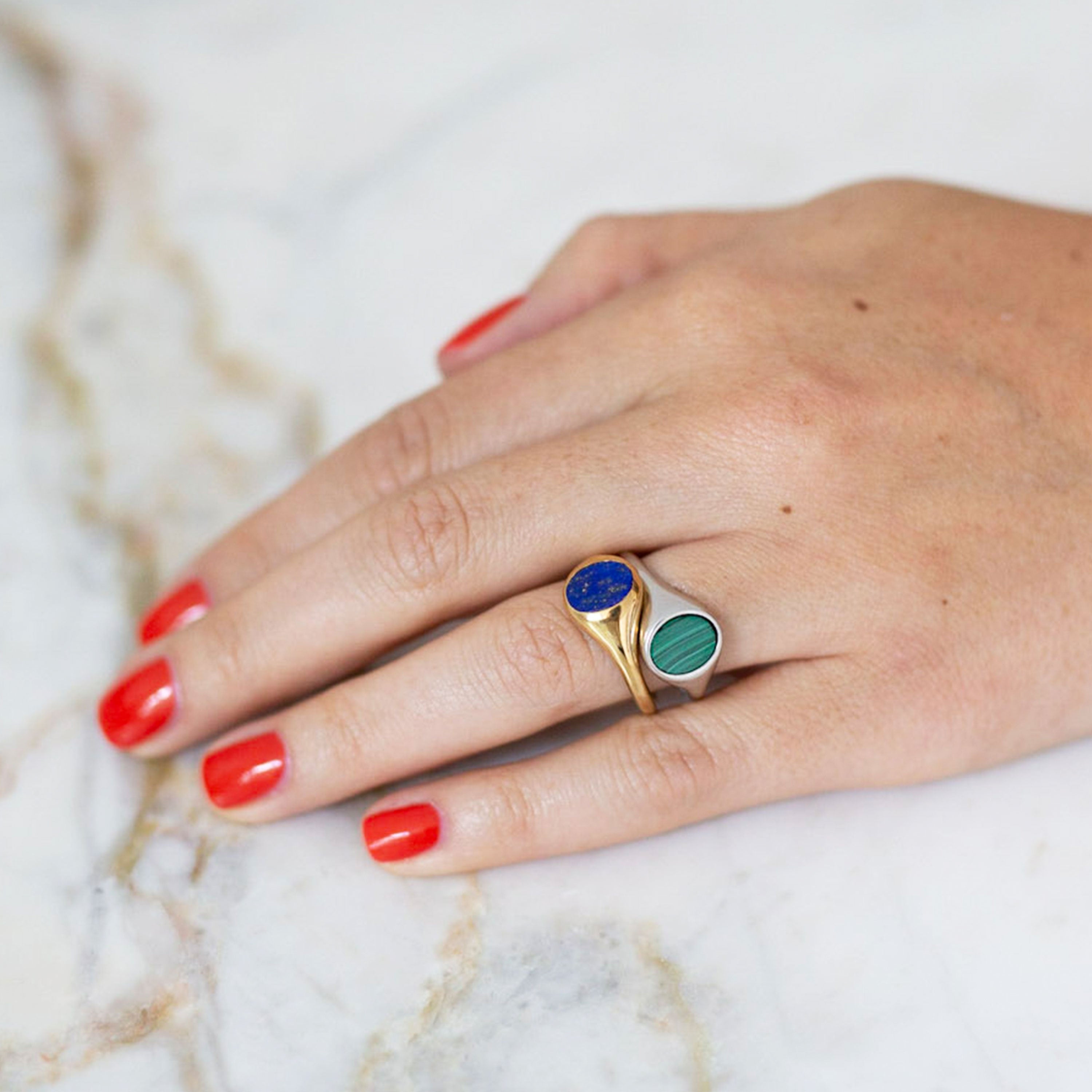 The F&B Petite Turquoise Signet Ring