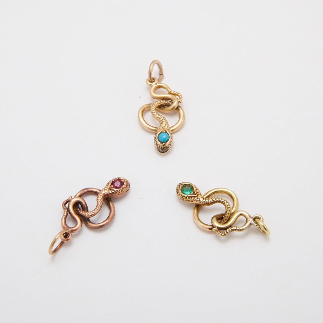 The F&B Rose Gold Snake Charmer Necklace