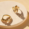 Modernist Citrine And Gold Ring