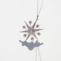 Victorian Diamond Starburst Pendant Necklace