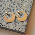 1970s Reversible 14K Gold Circular Hoops
