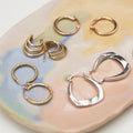 Triple Hoop 14k Gold Earrings
