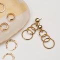 Circular Dangle 14k Gold Earrings