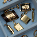 Camera Locket 14k Yellow Gold and Enamel Charm