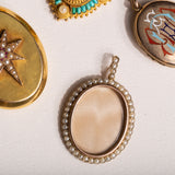Victorian Seed Pearl and 12k Gold Locket