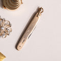 English 9K Gold Foldable Pocket Knife Pendant
