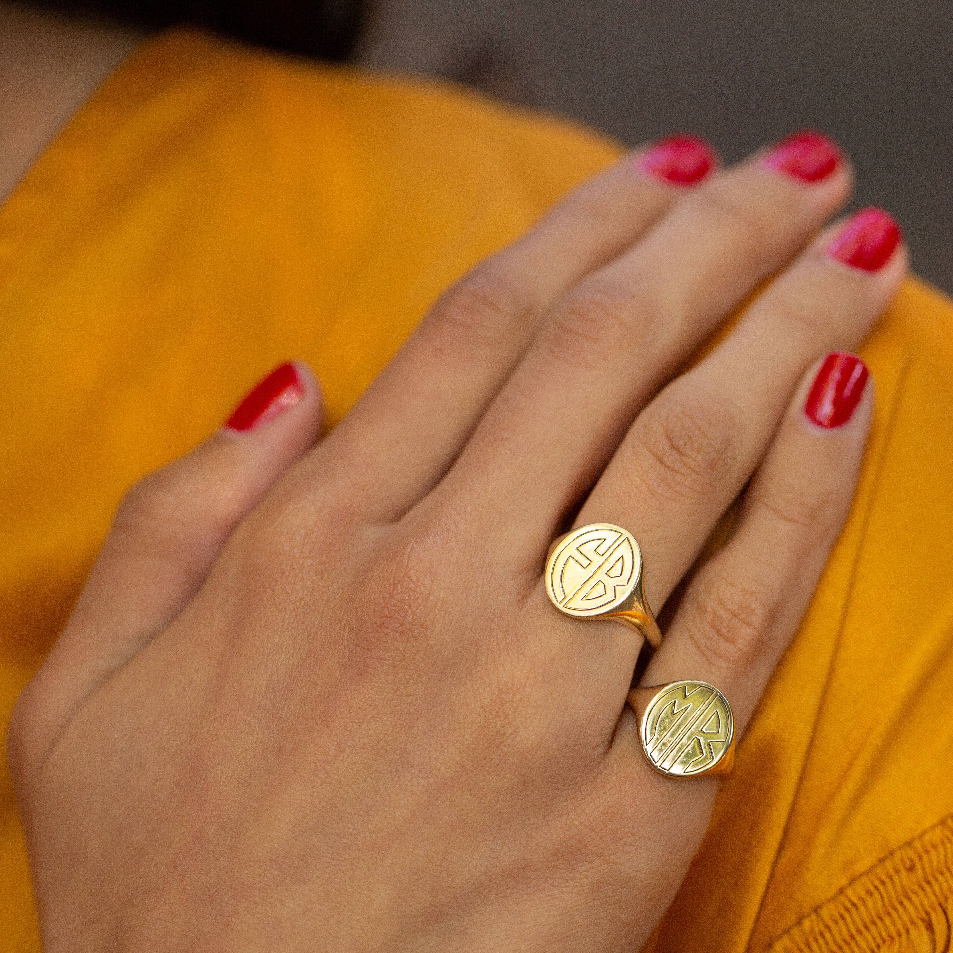 The F&B Large Gold Signet Ring