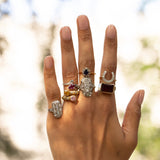 Diamond Horseshoe and 14k Gold Ring