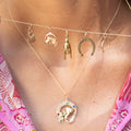 Bi-Color 14K Gold Horse and Horseshoe Charm