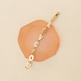 "I LOVE YOU" 14k Gold Link Bracelet