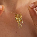 Italian Textured 14K Gold Cornicello Charm
