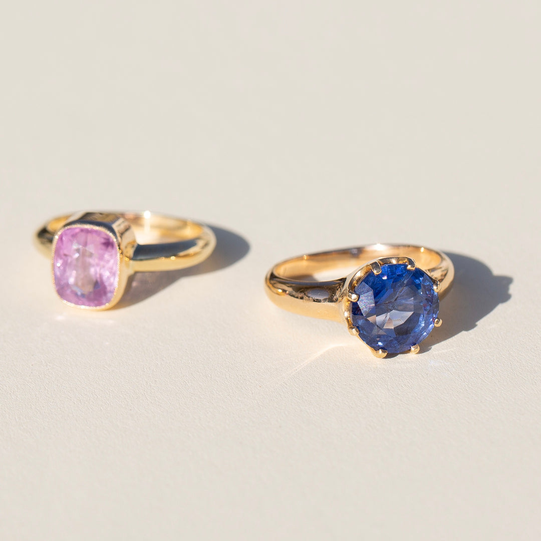 Victorian 5.30 Carat Sapphire and 18k Gold Ring