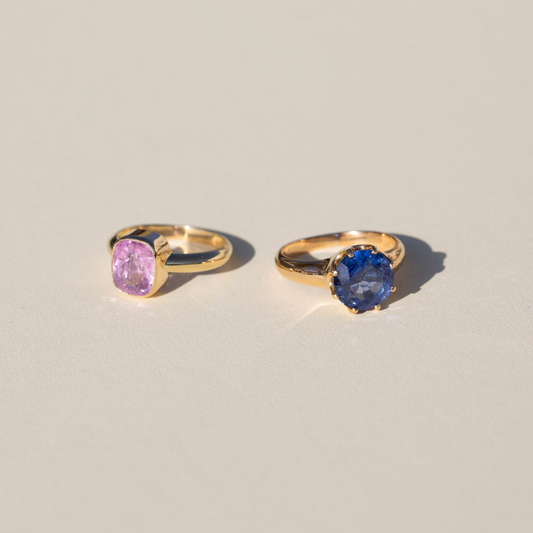 Pink 3.25 Carat Sapphire and 14k Gold Ring