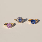 Victorian 2.37 Carat Sapphire, Diamond, And 14k Gold Cluster Ring