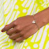 Victorian Heart Padlock and 9k Rose Gold Bracelet