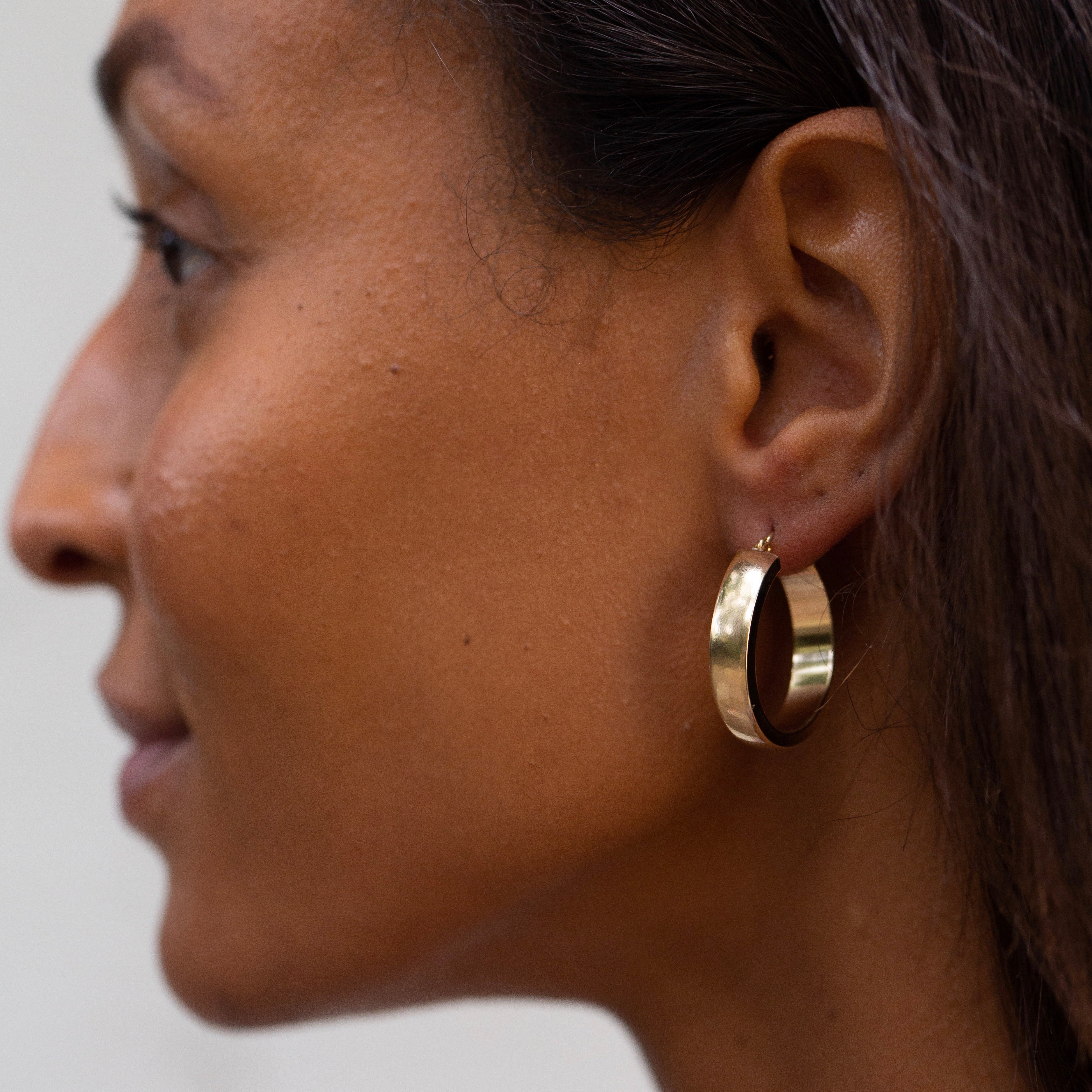 Large 10k Gold Hoop Earrings