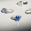 Art Deco Sapphire, French Cut Diamond, and Platinum Ring
