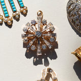 Victorian Old Mine Cut Diamond Convertible Pin and Pendant