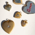 Heart and Garland 10k Gold Locket