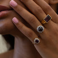 Garnet and 18k Gold Ring
