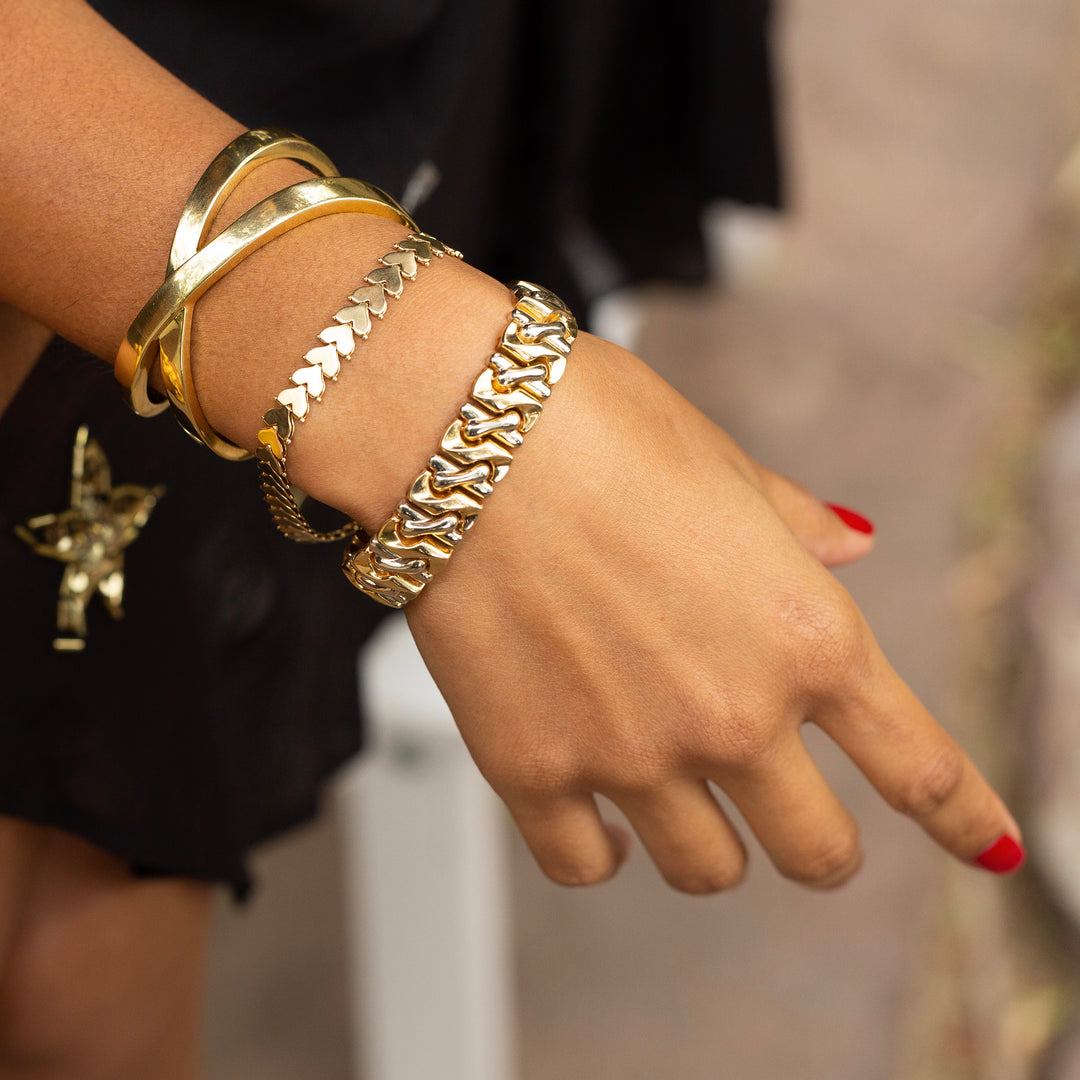 14K Gold Italian Bracelet at 1stDibs | 14kt gold bracelet italy, 14k gold  serpentine bracelet, 14kt italy bracelet