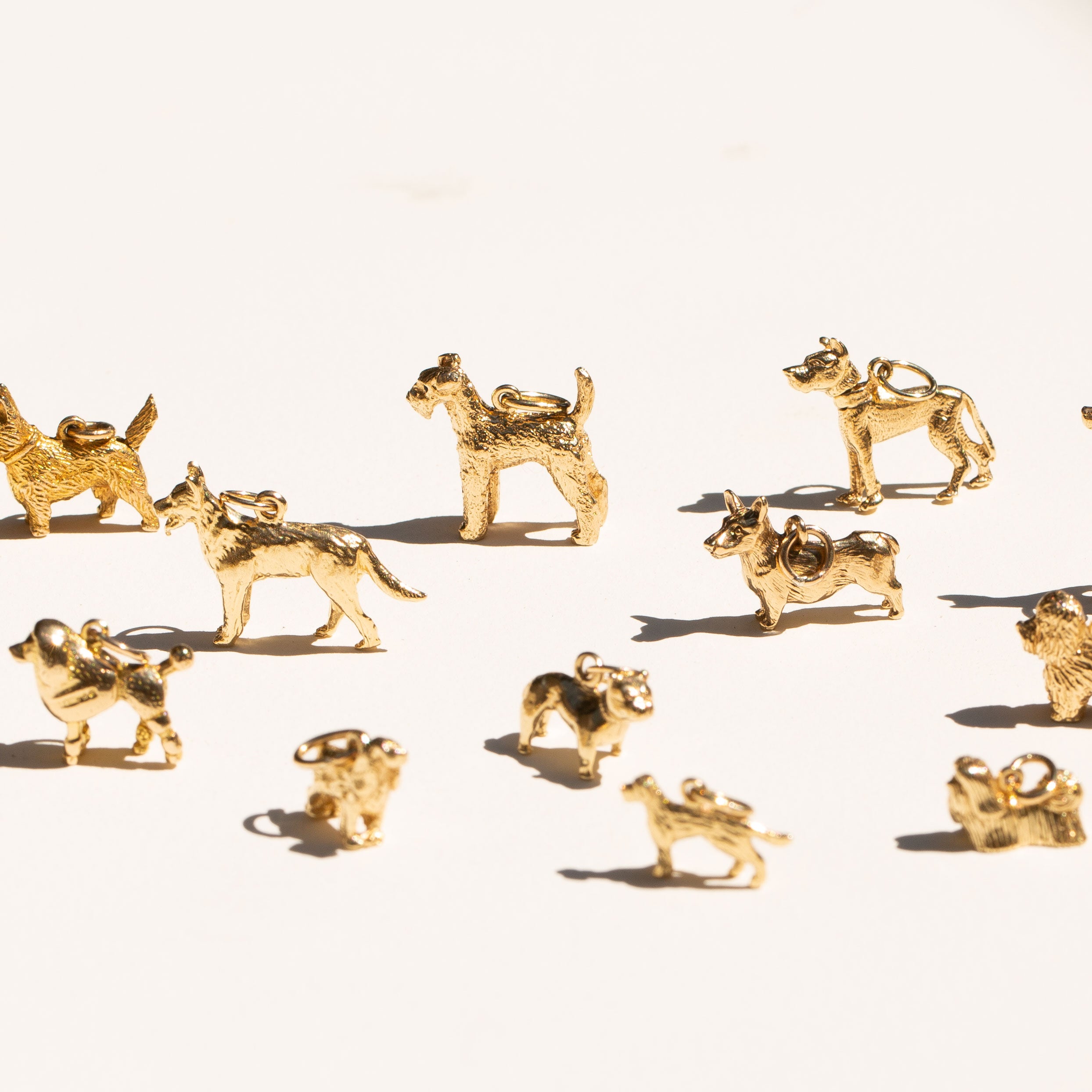 Large Terrier 14k Gold Dog Charm