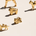 Long Hair 14K Gold Dog Charm
