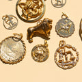 Taurus 9k Gold Scalloped Zodiac Charm