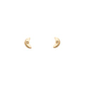 The F&B Diamond Crescent Moon Stud Earring