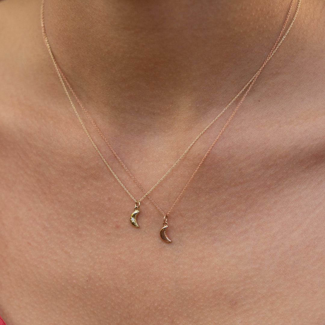 The F&B Crescent Moon Charm Necklace