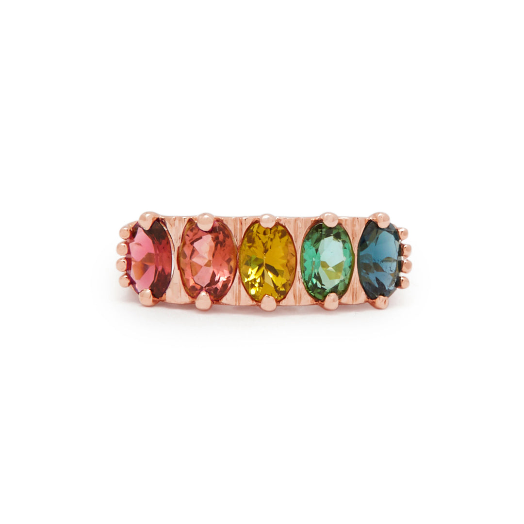 The F&B Rose Gold Tie-Dye Ombre Ring