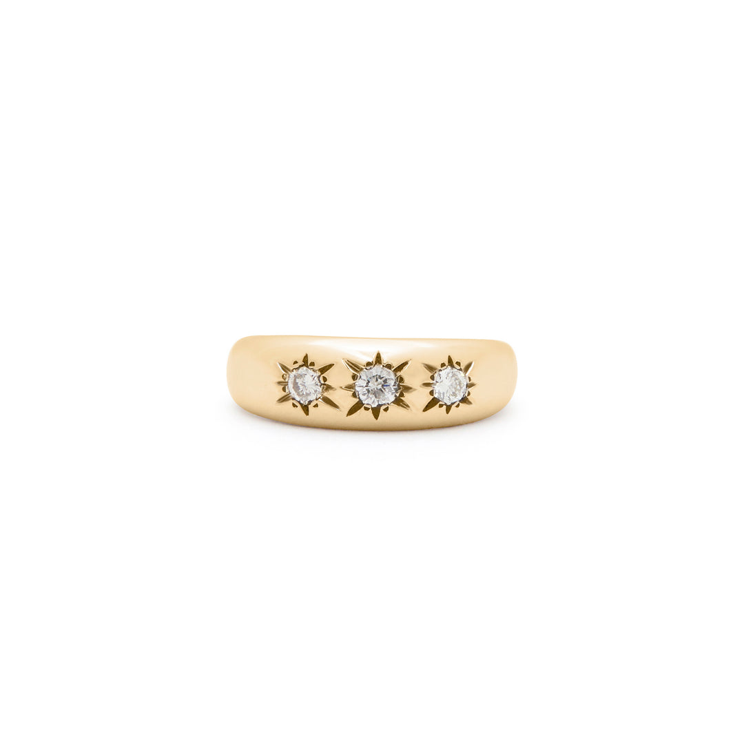 The F&B Diamond 3-Starburst Ring