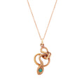 The F&B Rose Gold Snake Charmer Necklace