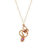 The F&B Rose Gold Snake Charmer Necklace