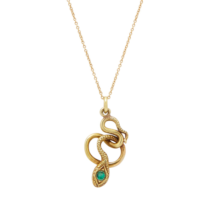 The F&B Yellow Gold Snake Charmer Necklace