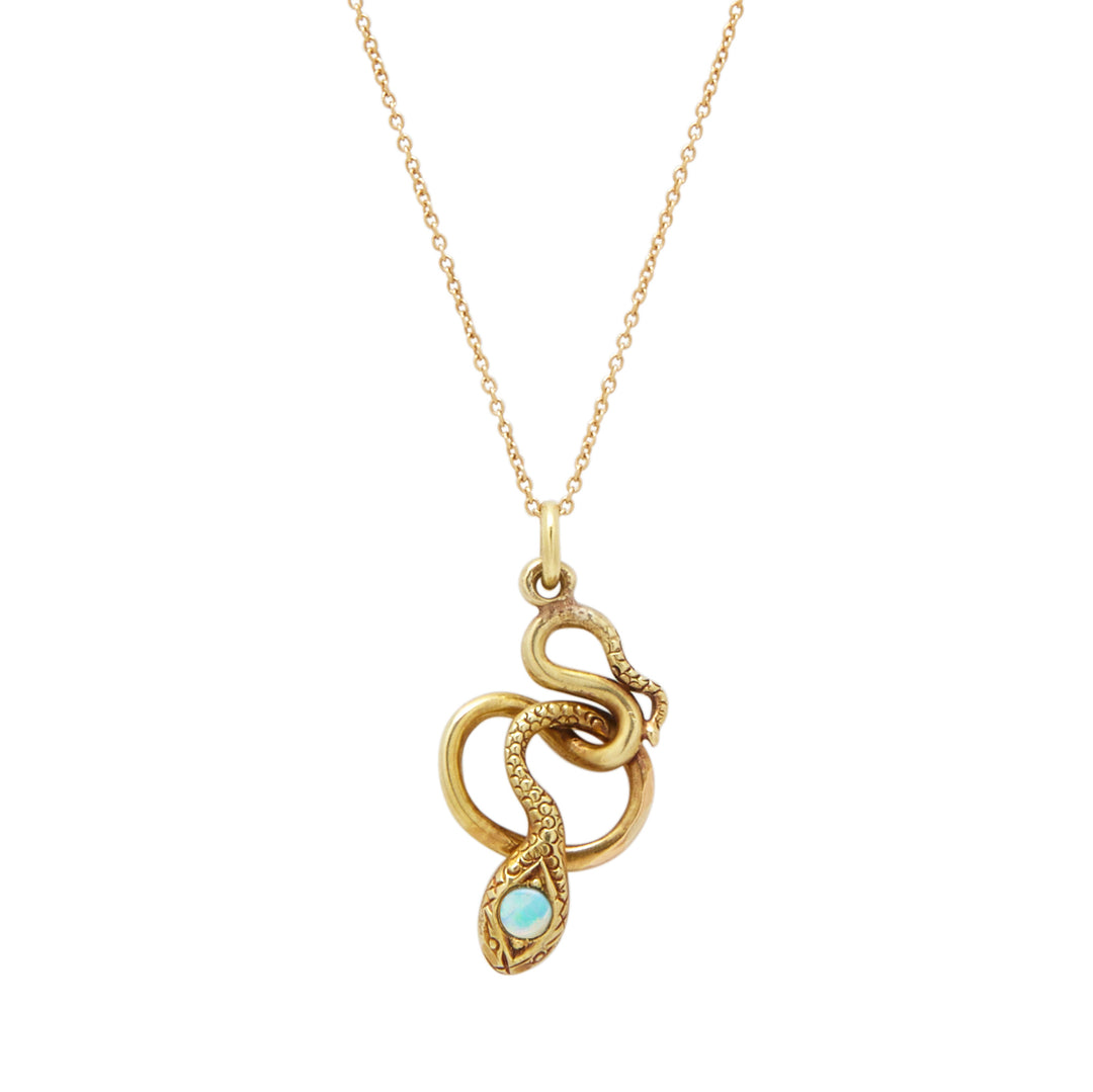The F&B Yellow Gold Snake Charmer Necklace