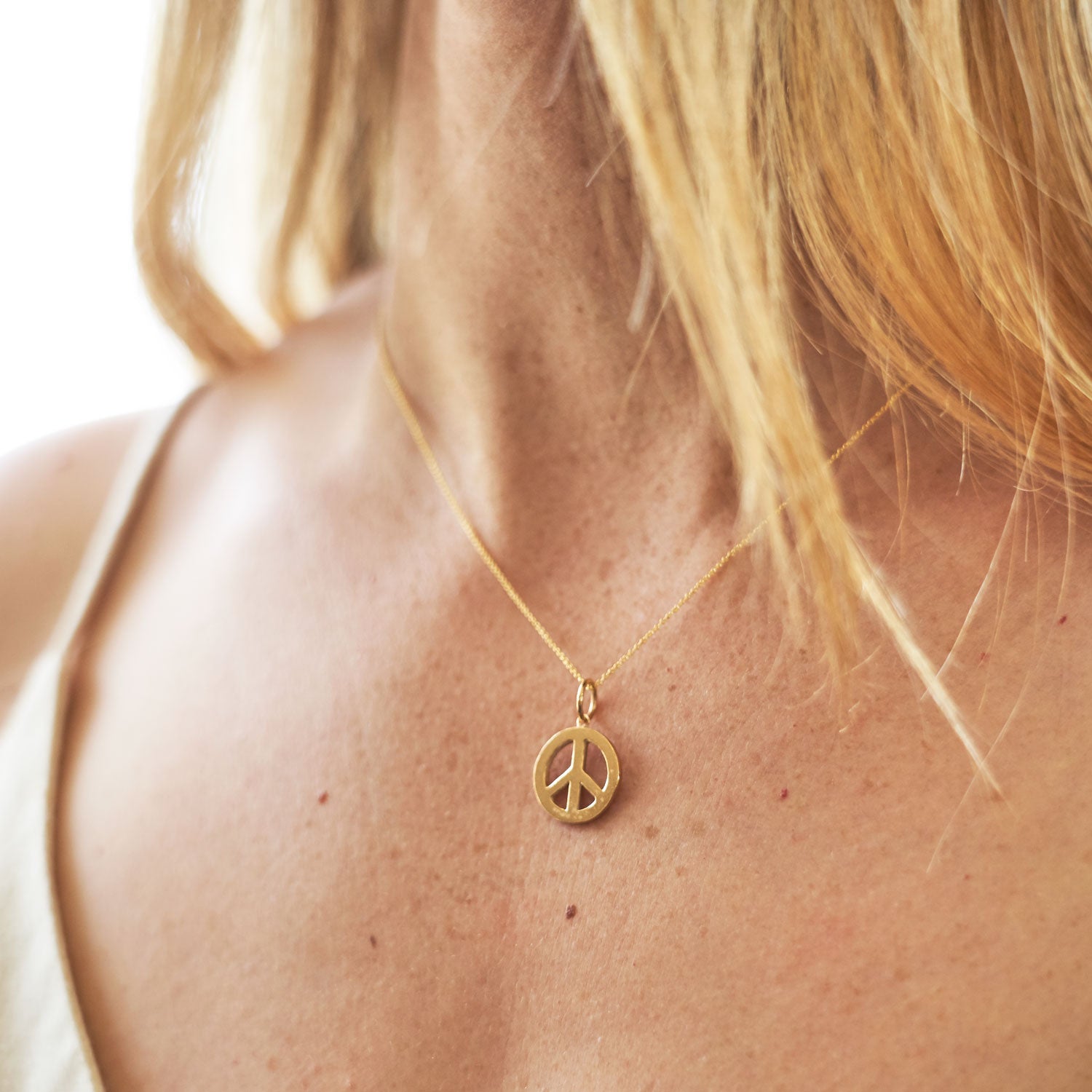 The F&B Peace Sign Charm Necklace