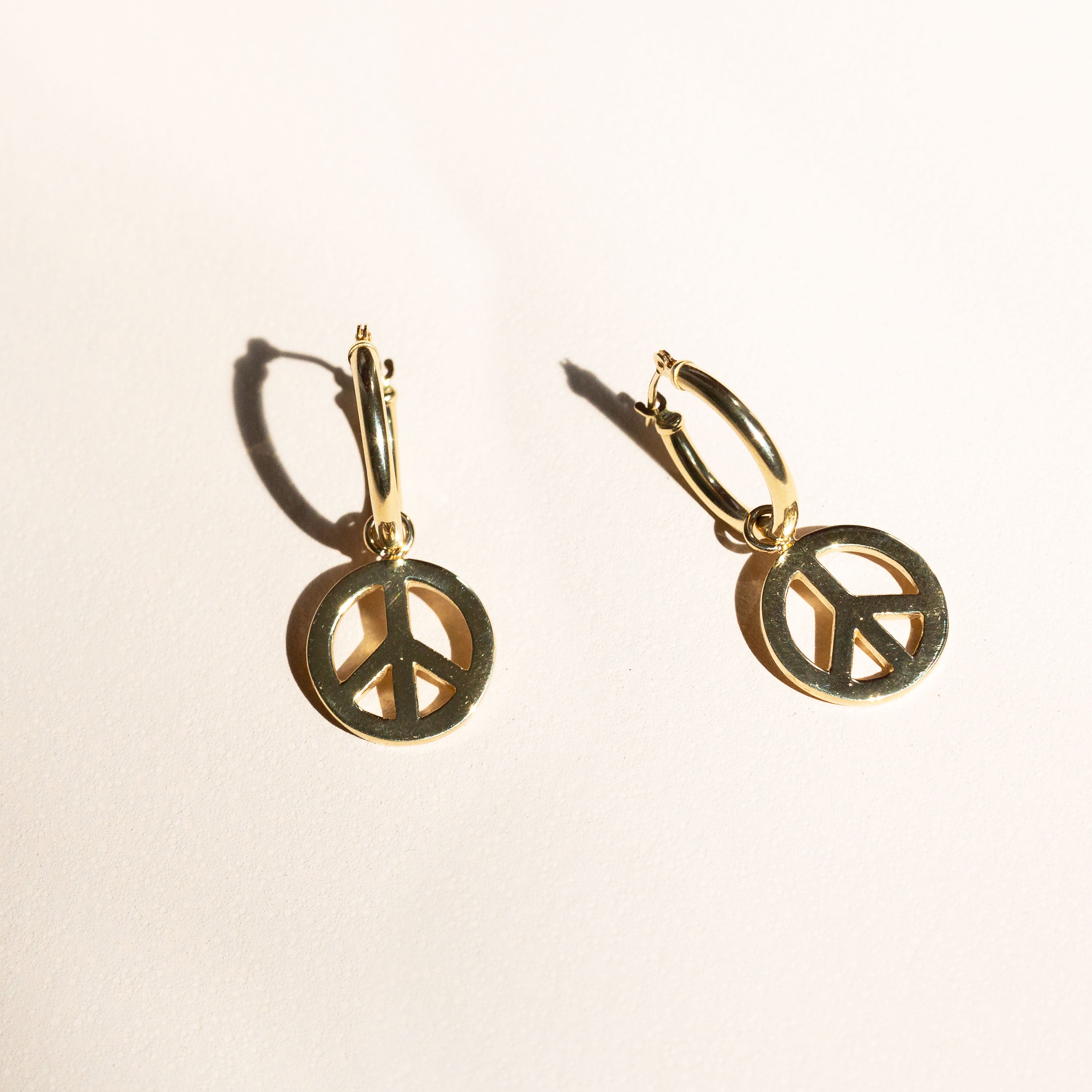 The F&B Peace Sign Charm Earrings