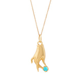The F&B Yellow Gold Birthstone Hand Charm