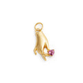 The F&B Pink Sapphire Heart Hand Charm