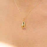 The F&B Pink Sapphire Heart Hand Charm