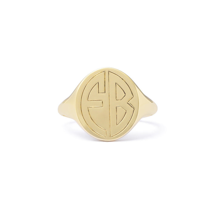 The F&B Large Gold Signet Ring