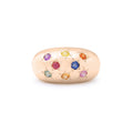 The F&B Multi-Colored Sapphire Starburst Dome Ring