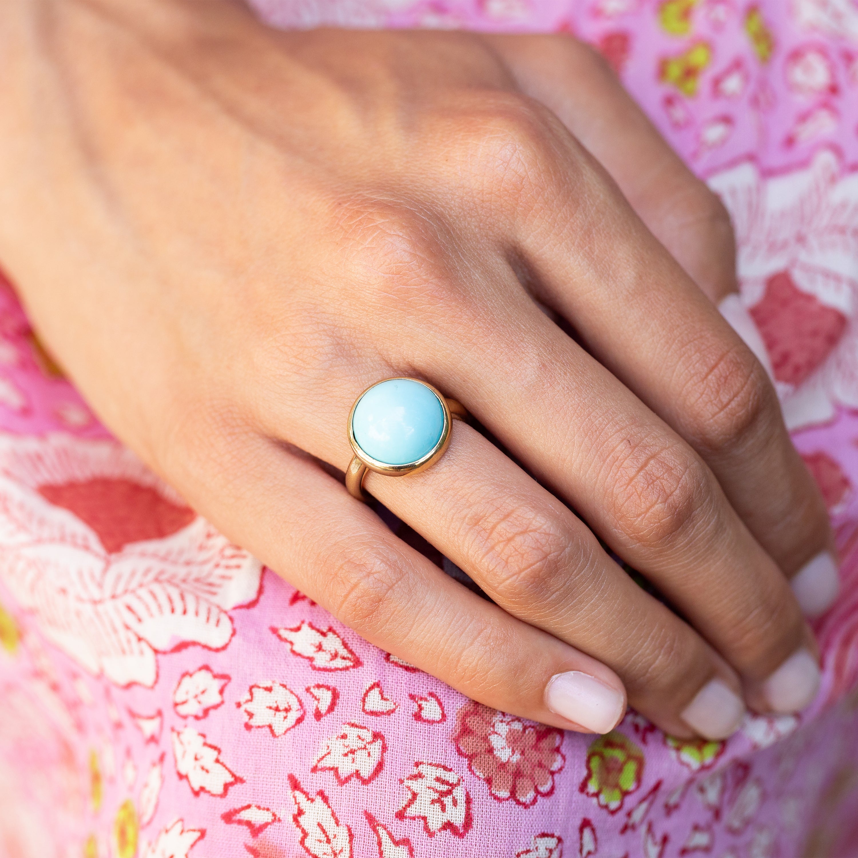 The F&B Turquoise and 14k Gold Ring
