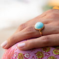 The F&B Turquoise and 14k Gold Ring