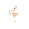 The F&B Rose Gold Birthstone Stork Necklace