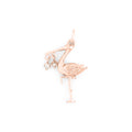 The F&B Rose Gold Birthstone Stork Necklace
