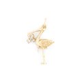 The F&B Yellow Gold Birthstone Stork Necklace